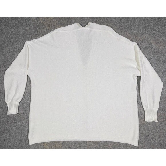 Lilly Pulitzer Morgen V-neck Sweater White w/Gold Stitching Large Style 006501 - Picture 3 of 8